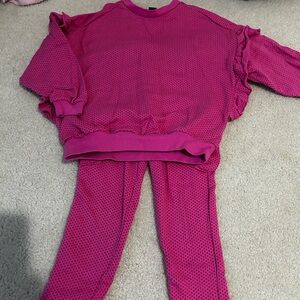 Kids Pink sweatsuit brand Tea Collection